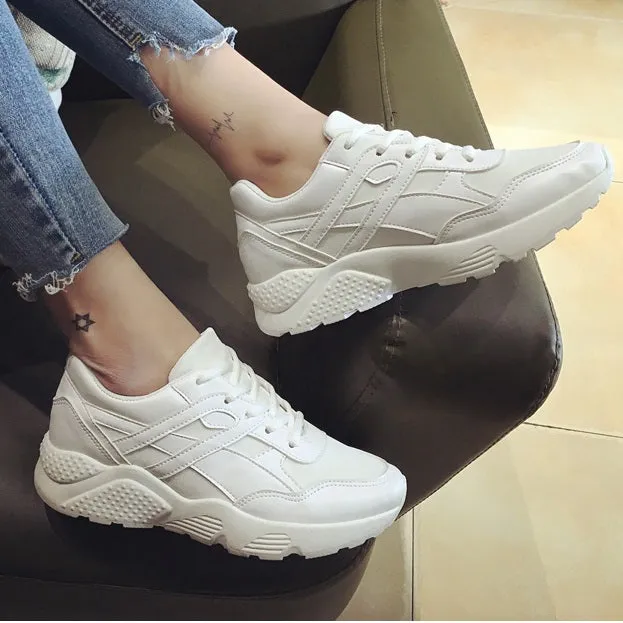2018 Fashion Trainers Sneakers Women Casual Shoes Air Mesh Grils Wedges Canvas Shoes Woman Tenis Feminino Zapatos Mujer No Logo
