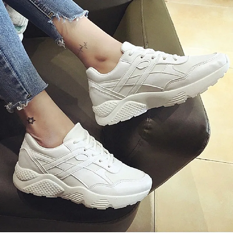 2018 Fashion Trainers Sneakers Women Casual Shoes Air Mesh Grils Wedges Canvas Shoes Woman Tenis Feminino Zapatos Mujer No Logo