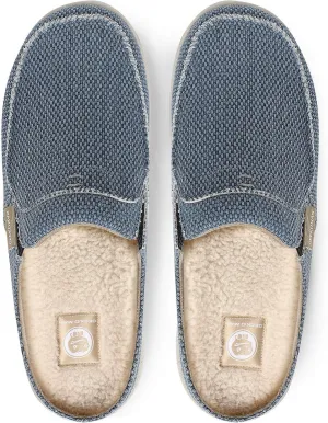 Arch Support Shoes for Mens - Orthtic Slippers for Men, Slip on Shoes with Anti-Skid Rubber Solee, Navy, 8