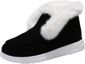 Cute Winter Boots For Women Fashion Snow Boots Warm Fur Lining Comfortable Fuzzy Ankle Booties Loafers Shoes 2024