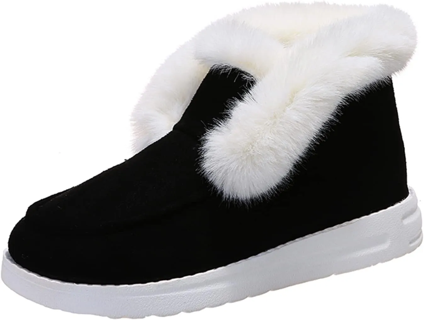 Cute Winter Boots For Women Fashion Snow Boots Warm Fur Lining Comfortable Fuzzy Ankle Booties Loafers Shoes 2024