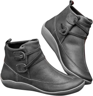 Fall Boots Women Ankle Black Wedge Booties Short Boots for Women Flat Boot Laces Comfy Casual Closed Back Lace-up Round Toe Comfortable Low Heel