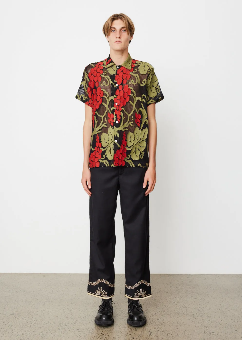 Floral Cording Trousers