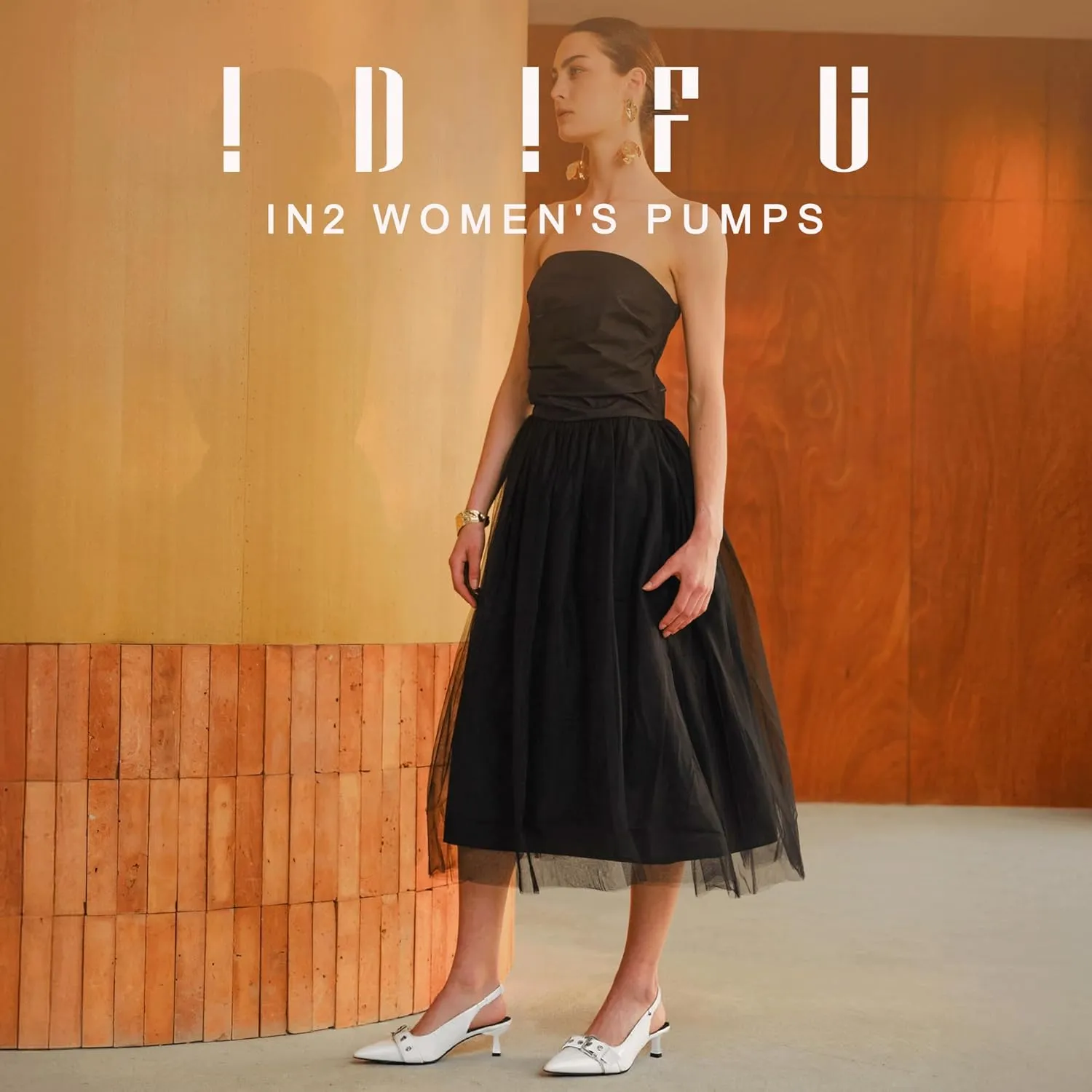 IDIFU IN2 Kitten Heels Slingback Closed Pointed Toe Low Short Heels Dress Shoes for Women Wedding Prom Office Bridal Formal Bridesmaid Bride Comfortable Dressy Cute Small Trendy Pumps Shoes