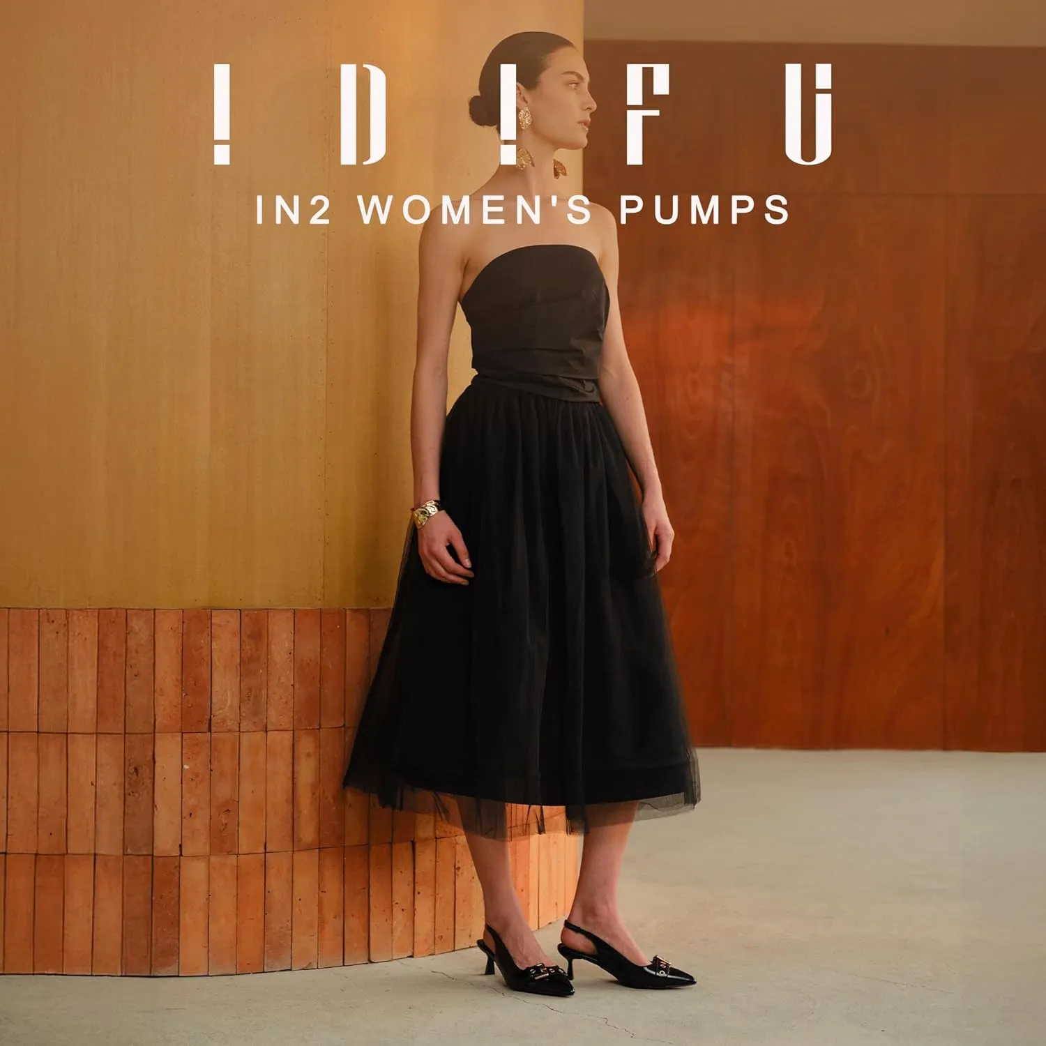 IDIFU IN2 Kitten Heels Slingback Closed Pointed Toe Low Short Heels Dress Shoes for Women Wedding Prom Office Bridal Formal Bridesmaid Bride Comfortable Dressy Cute Small Trendy Pumps Shoes