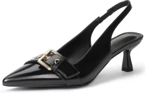 IDIFU IN2 Kitten Heels Slingback Closed Pointed Toe Low Short Heels Dress Shoes for Women Wedding Prom Office Bridal Formal Bridesmaid Bride Comfortable Dressy Cute Small Trendy Pumps Shoes