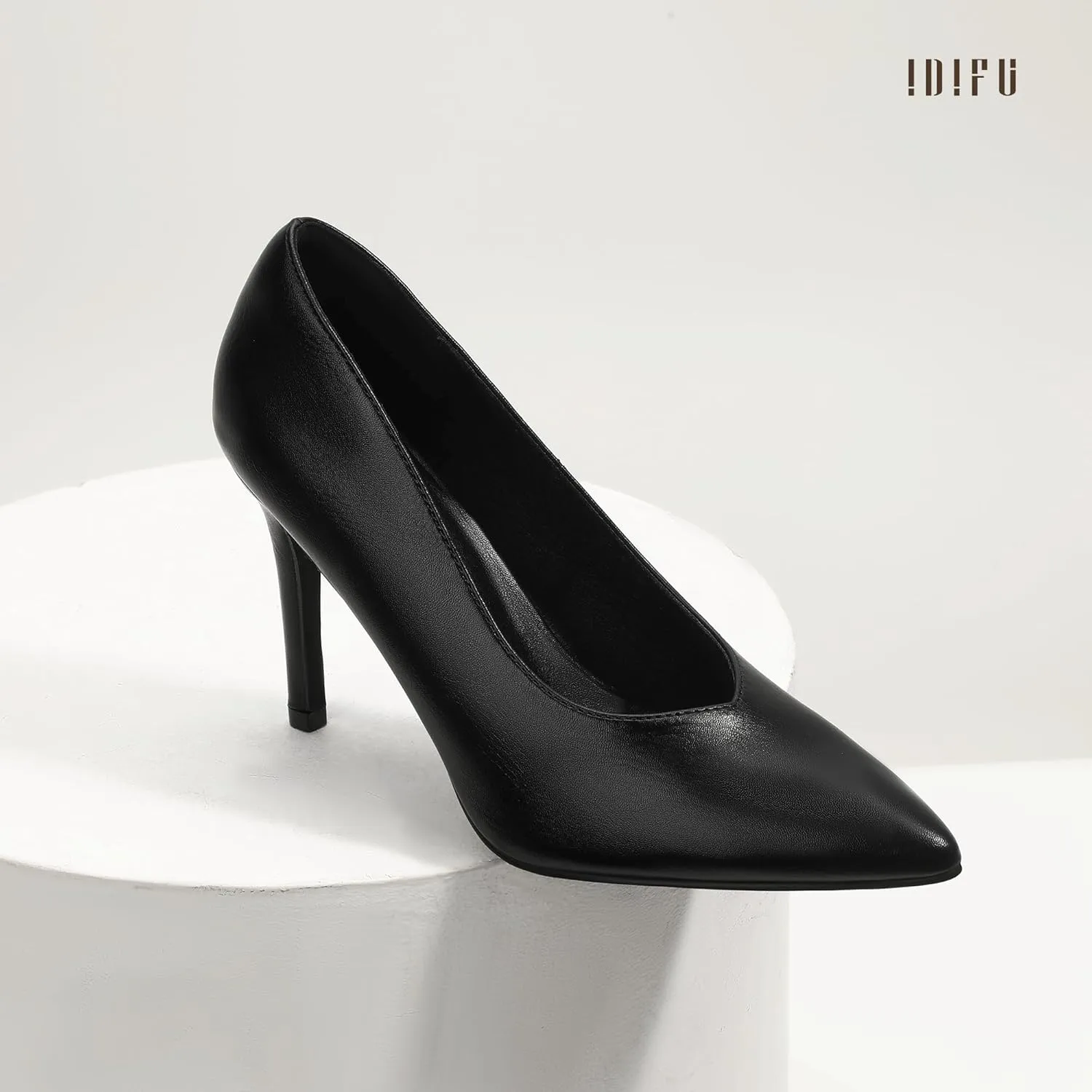 IDIFU IN4 High Heels Closed Toe Heels Women's Pumps Stiletto Pointed Toe Dress Shoes for Women Wedding Prom Bridal Work Office Business Prom Bride Trendy Dressy Sexy Comfortable Pumps Shoes