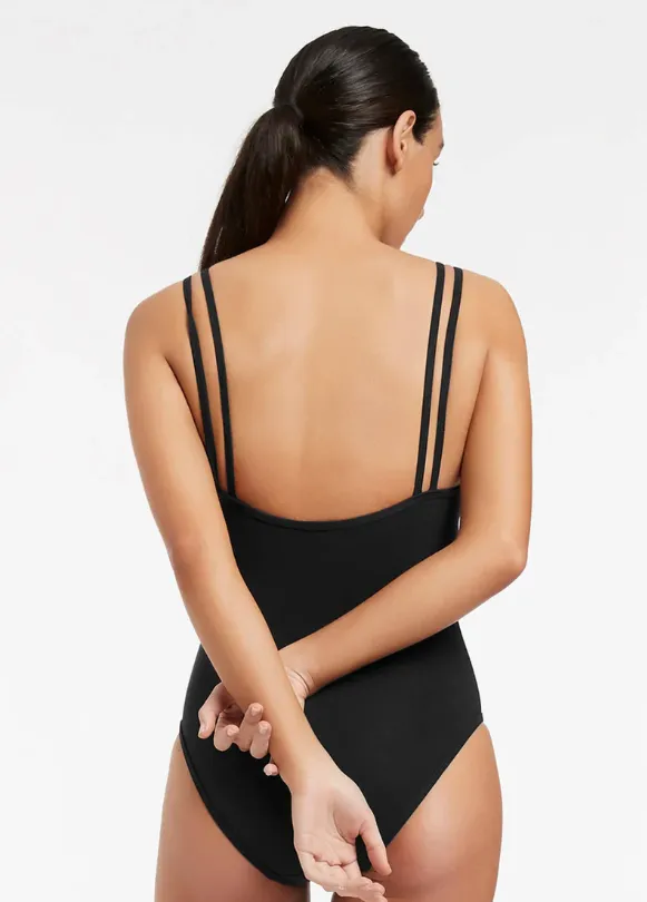 JETS Double Strap One Piece in Black