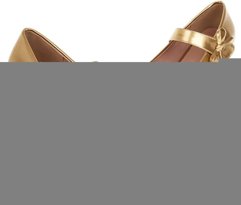 MIOKE Women's Square Toe Low Heel Mary Jane Pumps Pearl Buckle Strap Casual Comfort Wedding Dress Shoes