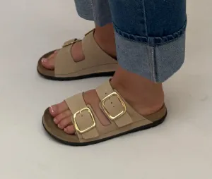 ROHDE Cream Two Strap Sandals