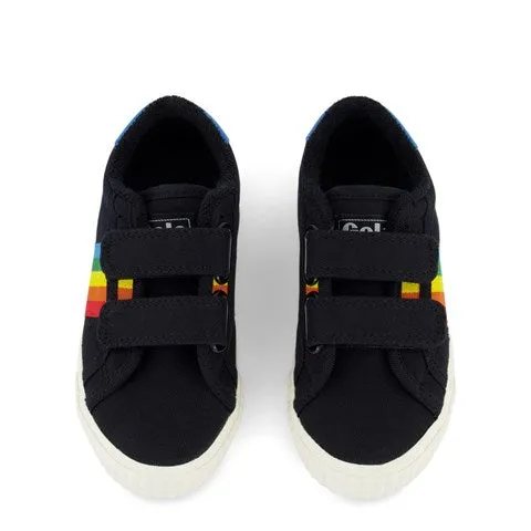 Tennis Mark Cox Rainbow Velcro Trainer (Black  Multi)
