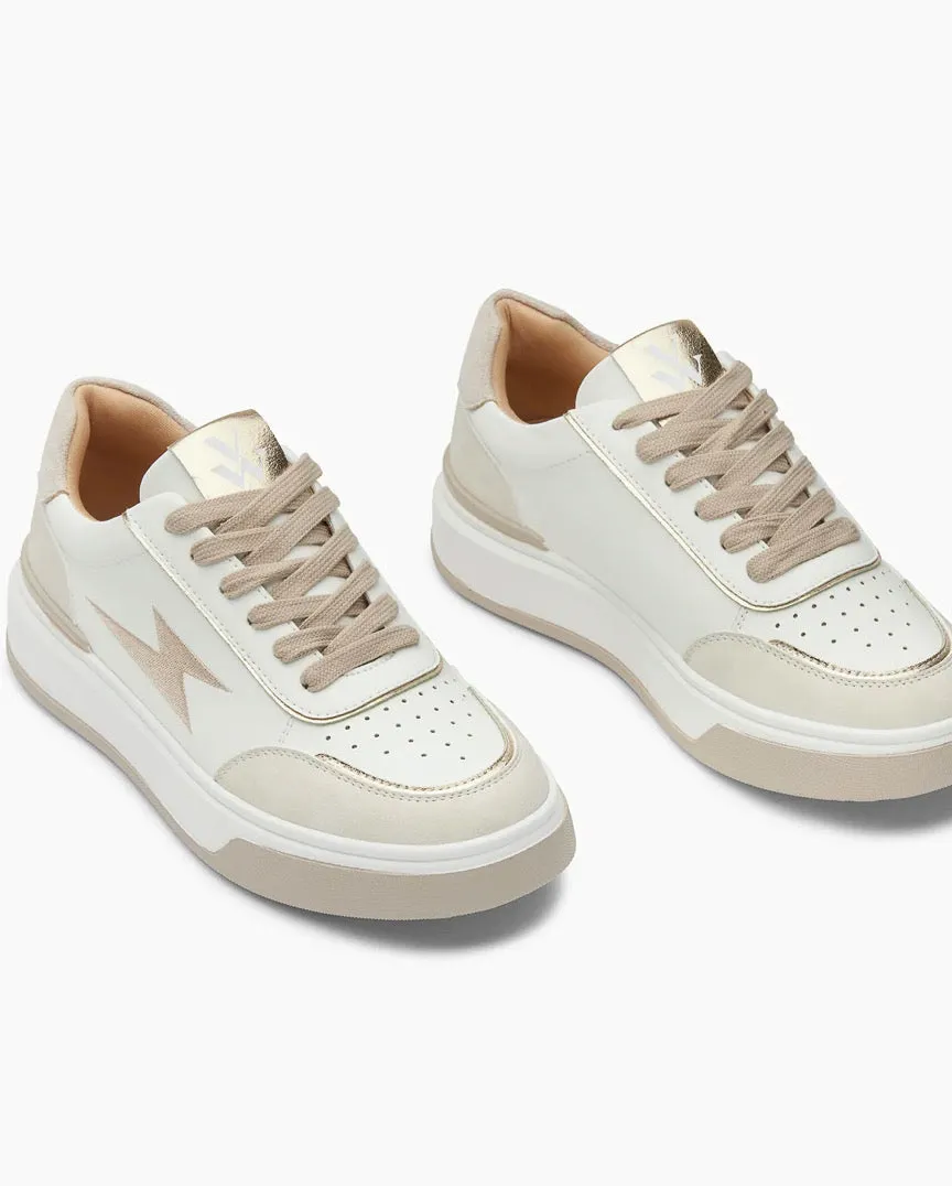Vanessa Wu - Amelia White & Beige Trainers