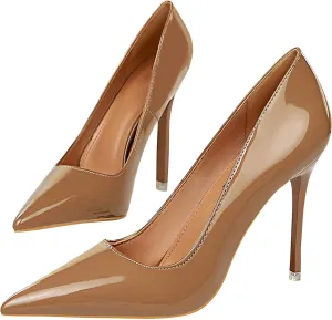 WENJIAZHIZHI Solid Platform Dressy Pumps Stiletto High Heels Shoes for Women Sexy Closed Toe Slip-On Loafers