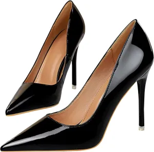 WENJIAZHIZHI Solid Platform Dressy Pumps Stiletto High Heels Shoes for Women Sexy Closed Toe Slip-On Loafers