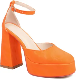 Women's D'Orsay Square Closed Toe Pumps Buckle Ankle Strap Comfort Chunky High Heels Office Concise Cosplay Work Casual Mary Jane Daily Wear Fashion Business Dress Shoes