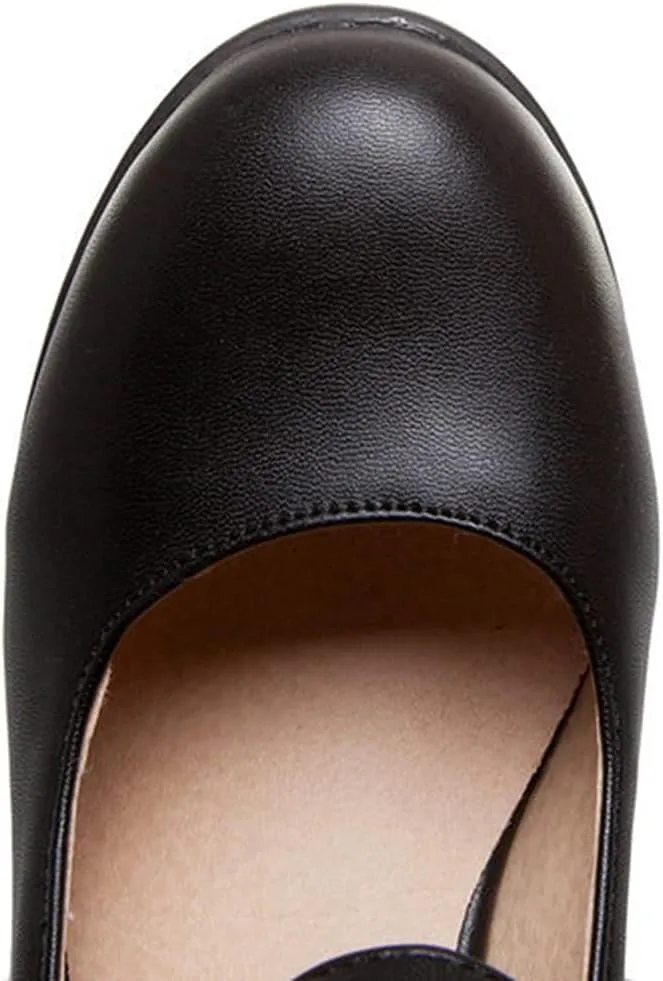 Women's Platform Mary Jane Pumps Round Toe Oxfords Ankle Strap Block High Heel Office Dress Shoes